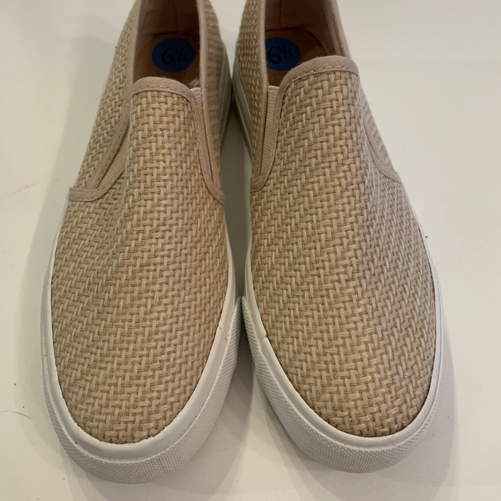 Woven slip on sneakers